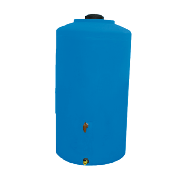 LOCKED - 100 Gallon Emergency Water Storage Tank Blue