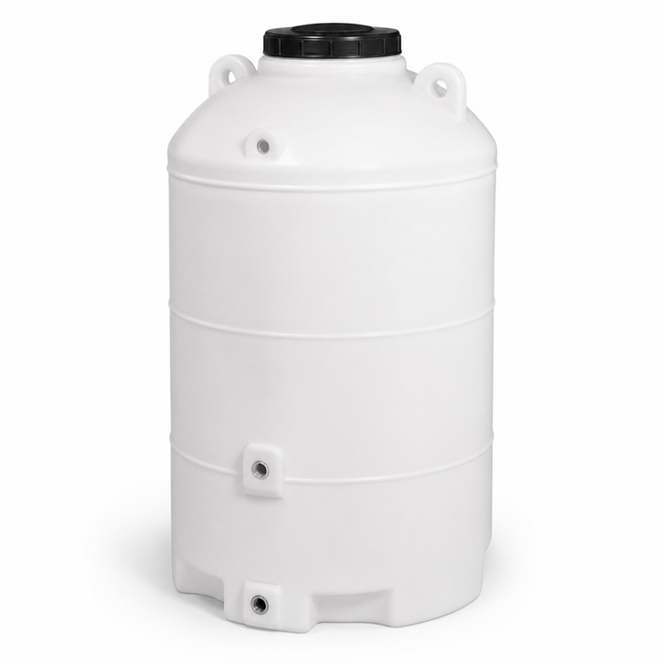 165 gallon plastic vertical liquid storage tank in white