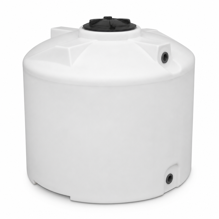 200 gallon plastic vertical liquid storage tank in white