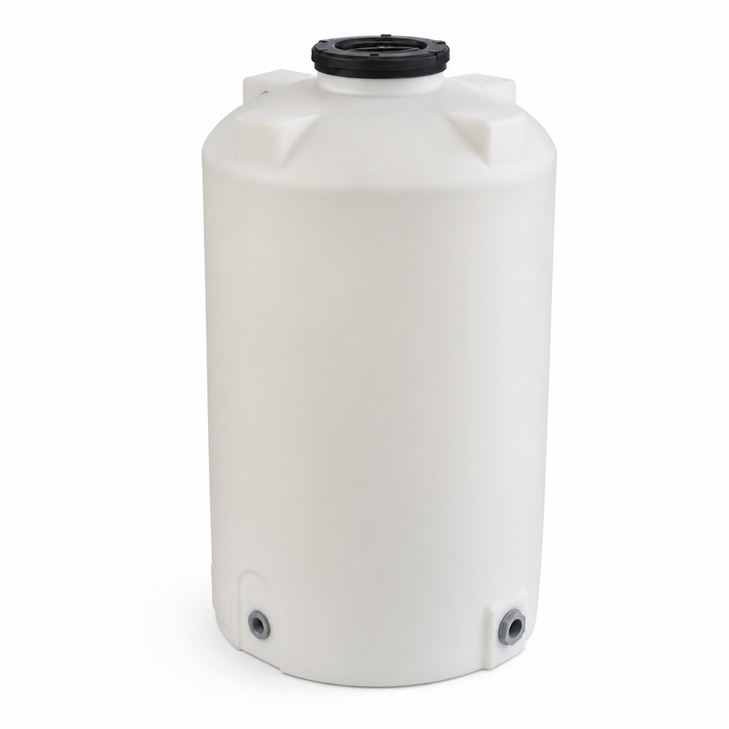 200 gallon plastic vertical water storage tank in green