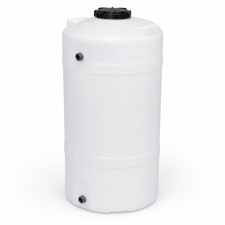 250 gallon plastic vertical water storage tank in green
