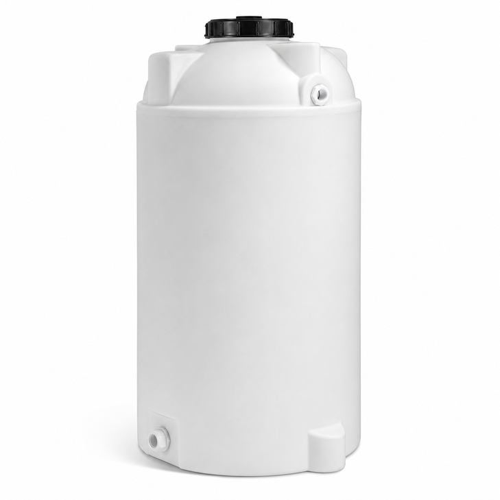 250 gallon plastic vertical water storage tank in white