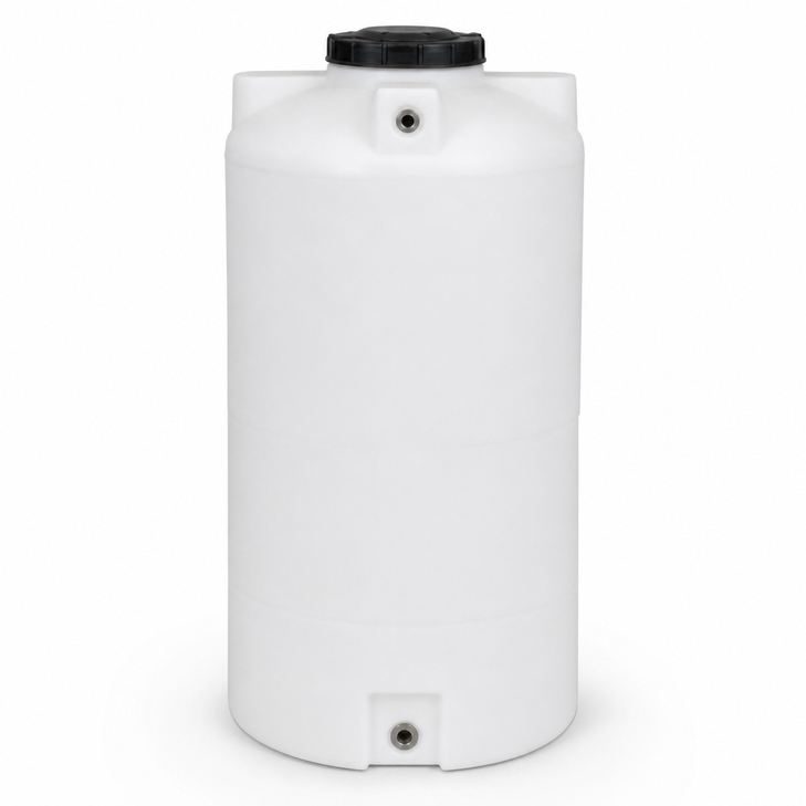 250 gallon plastic vertical water storage tank in white
