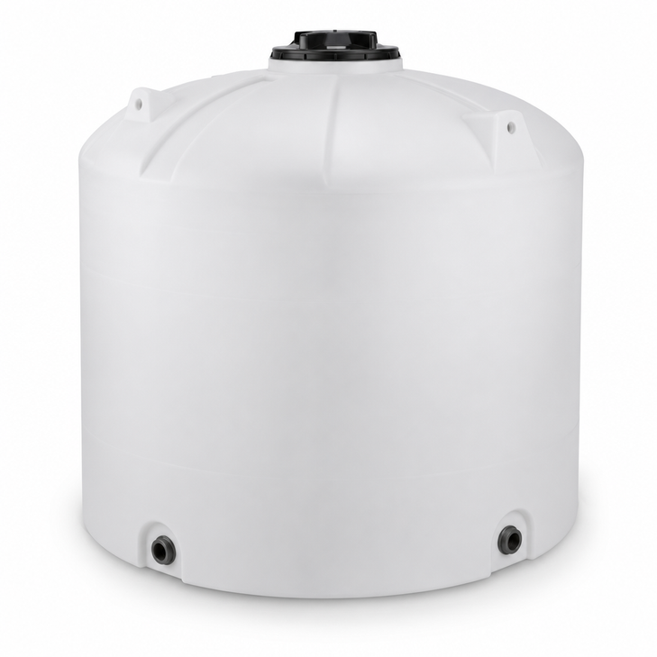 3000 gallon plastic vertical water storage tank in green