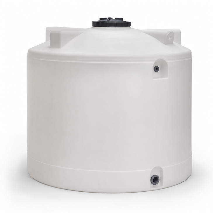 5000 gallon plastic vertical water storage tank in dark gree