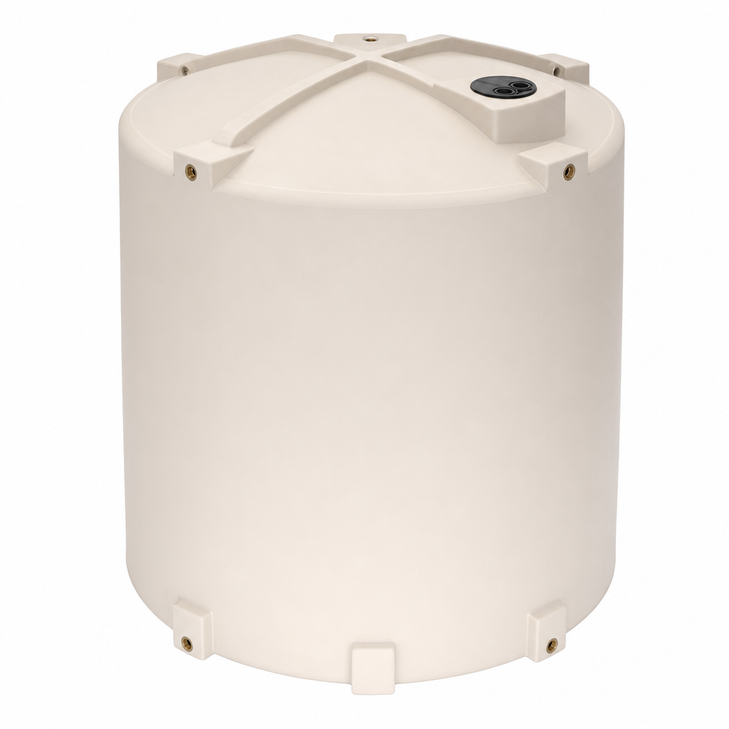 5000 gallon plastic vertical water storage tank in yell drawing true