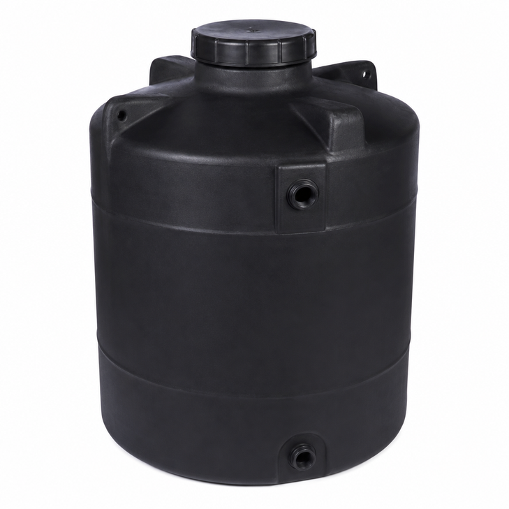 duracast 100 gallon hdpe vertical liquid storage tank in bla