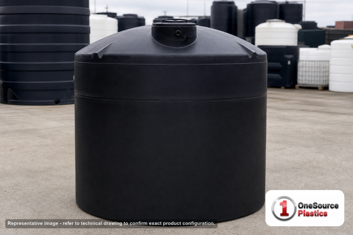 250 Gallon Plastic Water Storage Tank. Manufacturer part number N-41481.