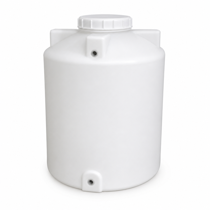 duracast 100 gallon hdpe vertical liquid storage tank in whi