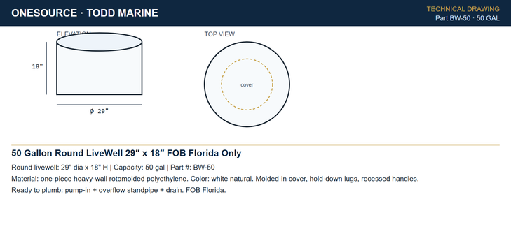 Todd authoritative technical drawing BW-50