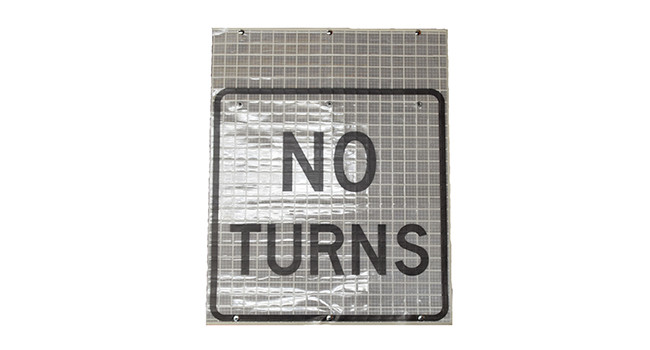 Cortina Cone Bar Signs - No Turns