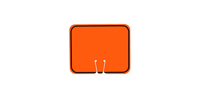 Cortina Border only (black on orange) Single-Sided