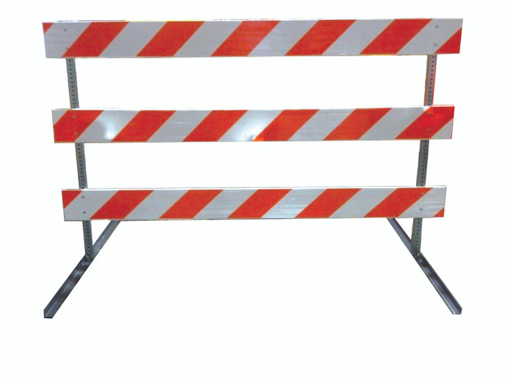 T3 Kits - 6' Type III Kit, Sheeted one side - 6 foot Kit with Engineer Grade Striped Sheeting