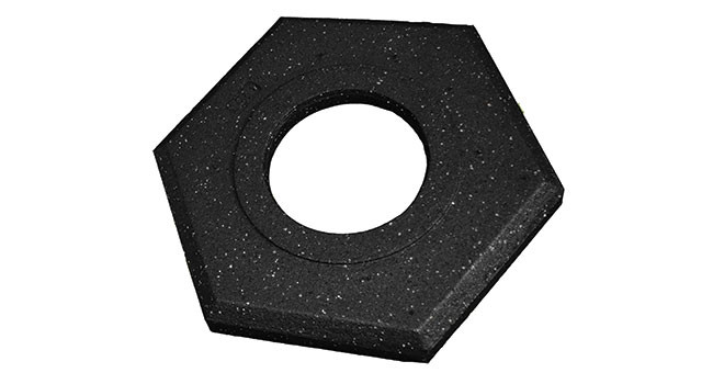 Grip-N-Go Channelizer - UNIT - Recycled Hexagon Rubber Base - 16 lbs. (18" x 1.5")