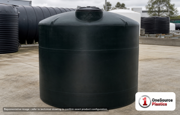 1500 Gallon Plastic Water Storage Tank. Manufacturer part number N-41506.