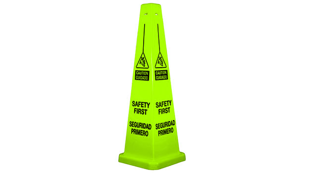 Lamba Cones & Stands - SPECIAL SERIES - Lime - "SLOW KIDS AT PLAY"