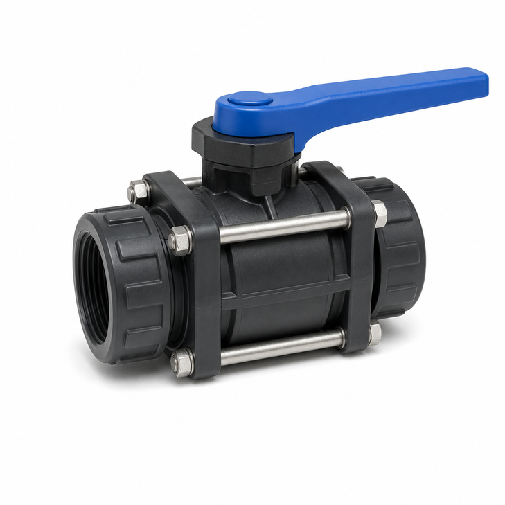 1 1/2" Bolted Ball Valve - polypropylene
