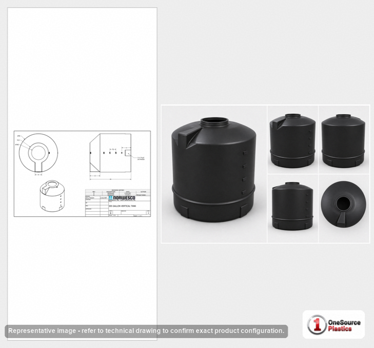 305 Gallon Plastic Water Storage Tank