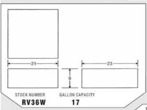 Ronco Plastics 36W technical drawing