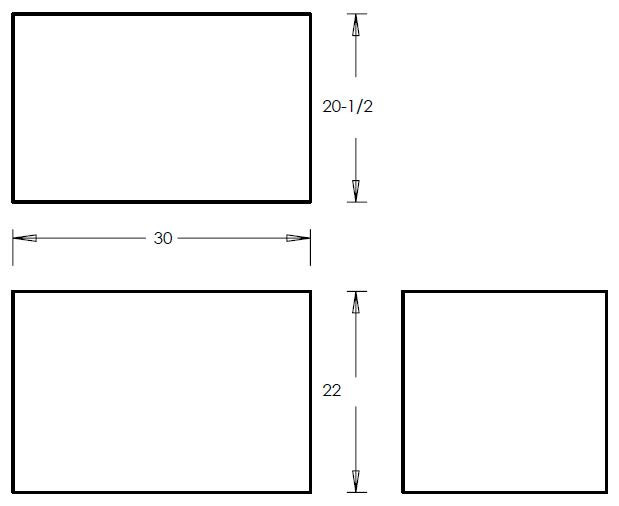 Ronco Plastics RVB545 technical drawing