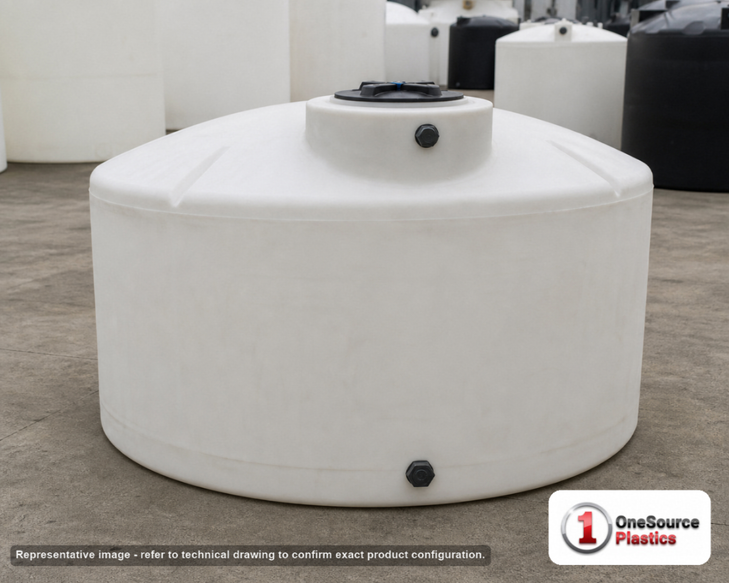 1525 Gallon Plastic Water Storage Tank. . Manufacturer part number N-43808. Sold by OneSource Plastics (https://www.onesourceplastics.com).