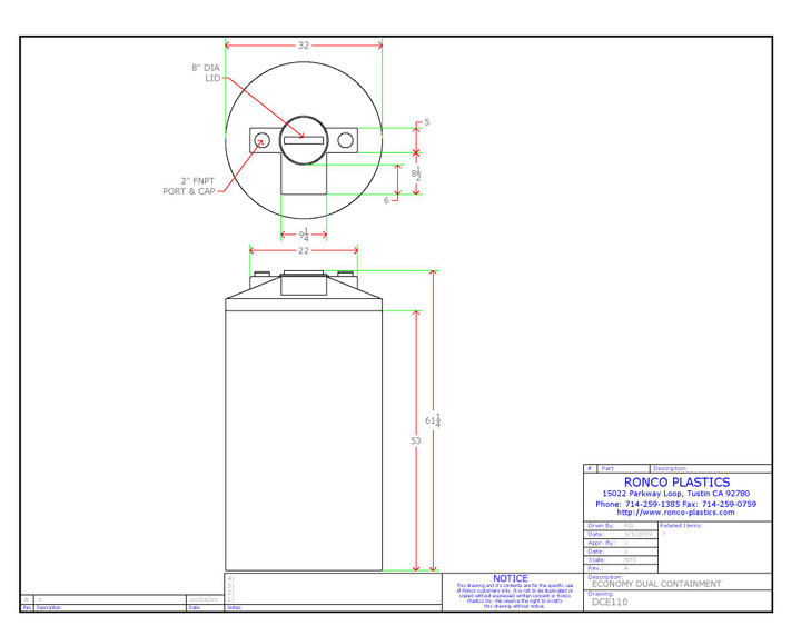 Ronco Plastics RONCO110ECONOMY official manufacturer image