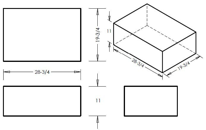 Ronco Plastics RVB564 technical drawing
