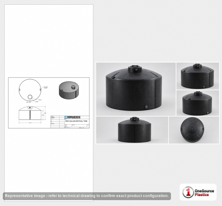 4995 Gallon Plastic Water Storage Tank