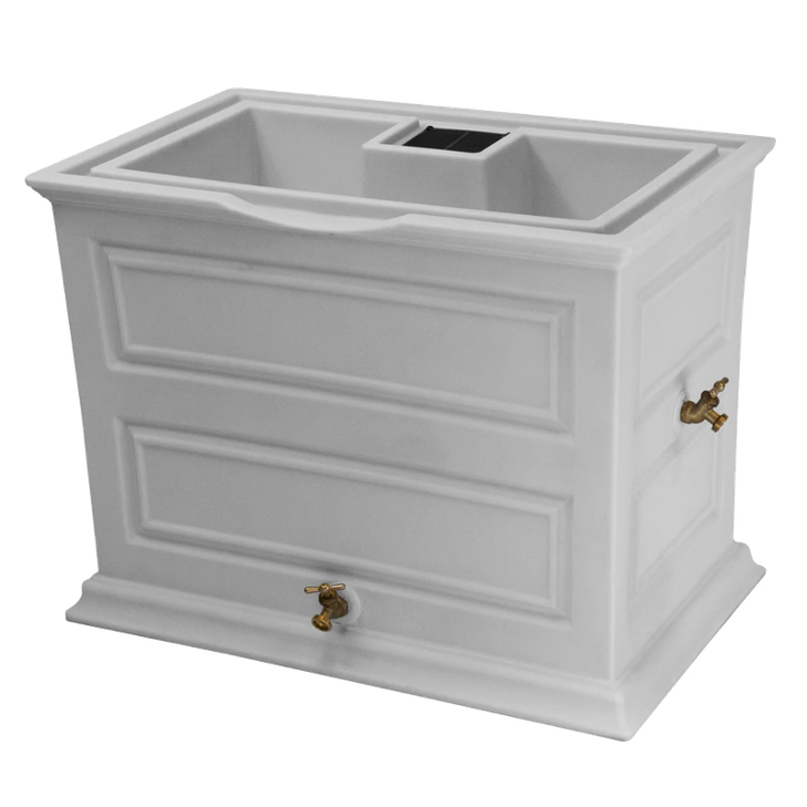 LOCKED - 42 Gallon Savannah Garden Rain Saver Rain Barrel in Cool Grey
