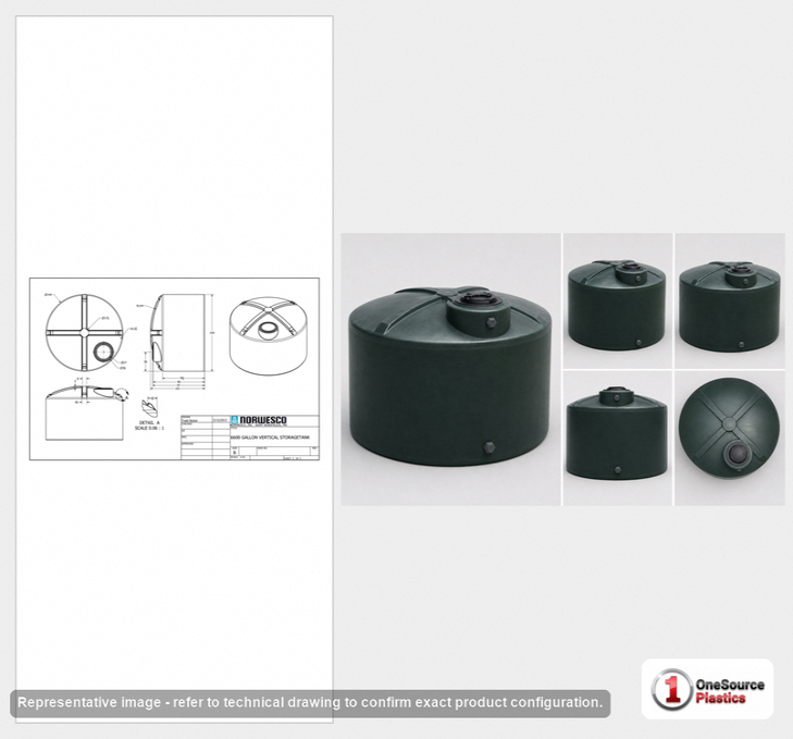 6600 Gallon Plastic Water Storage Tank