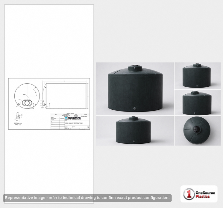 15500 Gallon Plastic Water Storage Tank