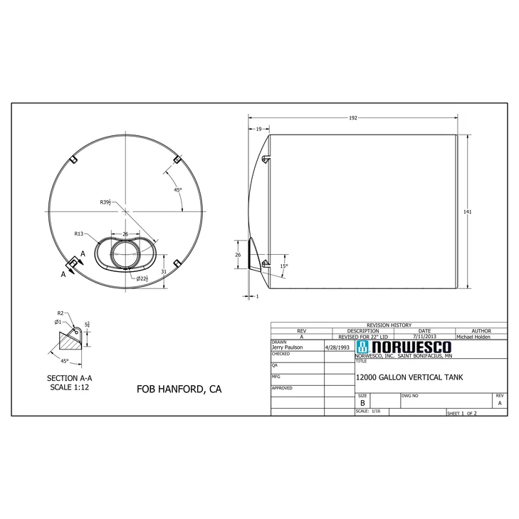 12000 Gallon Plastic Water Storage Tank