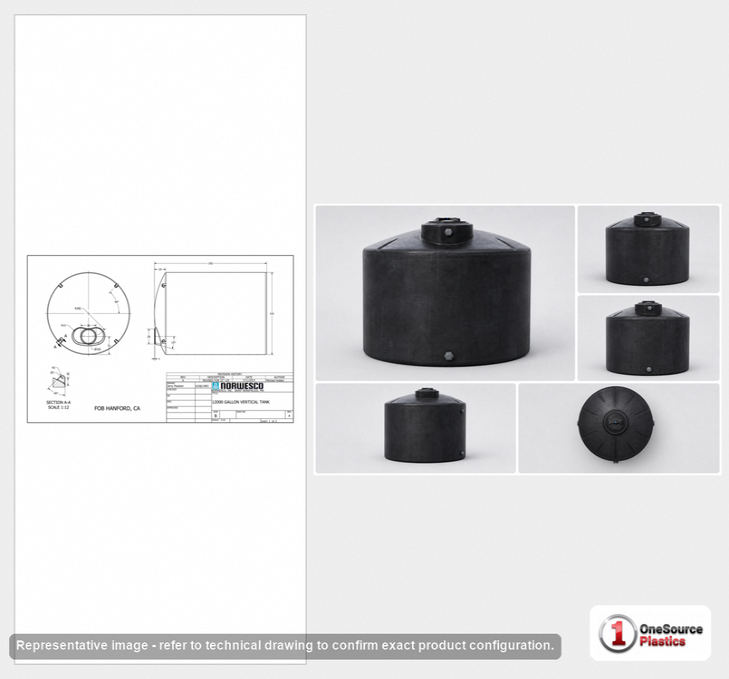 12000 Gallon Plastic Water Storage Tank