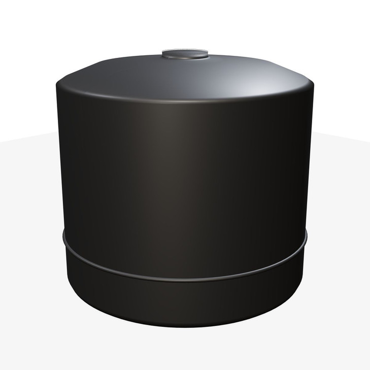 2000 Gallon Plastic Water Storage Tank - Black (90" x 84")