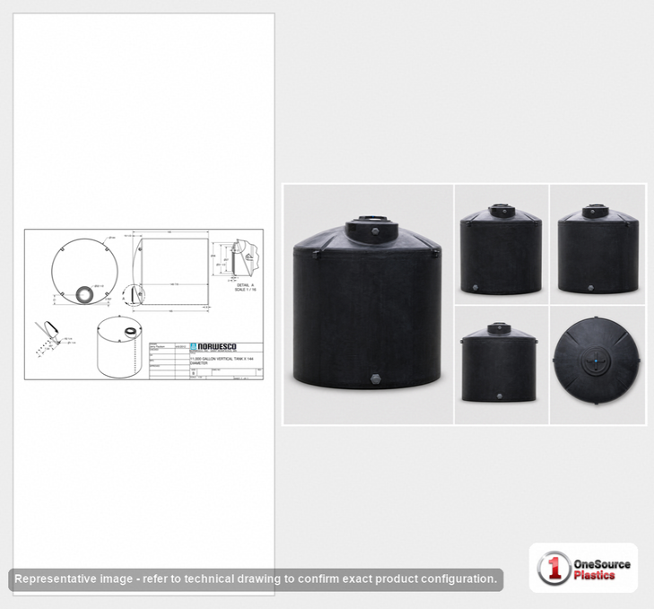 11000 Gallon Plastic Water Storage Tank