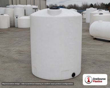 150 Gallon Vertical Liquid Storage Tank - Natural White (30" x 56") #41859