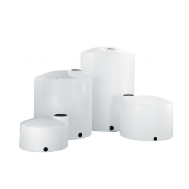 300 Gallon Vertical Liquid Storage Tank - Natural White (46" x 50")