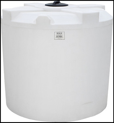 500 Gallon Vertical Liquid Storage Tank - Natural White (48" x 68")