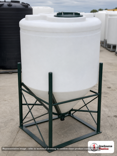 300 Gallon 45 Degree Cone Bottom Tank