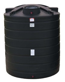 Enduraplas 2100 Gallon Plastic Vertical Water Storage Tank in Black