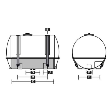 Snyder Industries 400 Gallon Plastic Vertical Water Storage Tank in Black