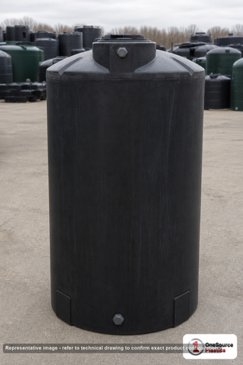 Norwesco 200 Gallon Vertical Water Storage Tank in Black