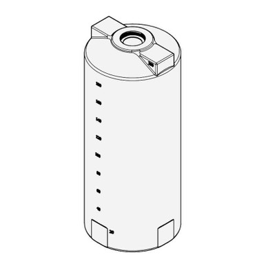 Snyder Industries 200 Gallon Plastic Vertical Water Storage Tank in Mocha