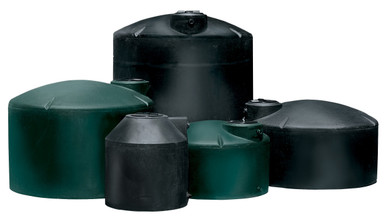 Norwesco 100 Gallon Doorway Water Storage Tank with Slimline Design in Black