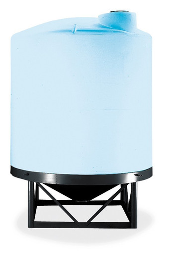 Norwesco 3000 Gallon Cone Bottom Tank and Poly Stand in Black