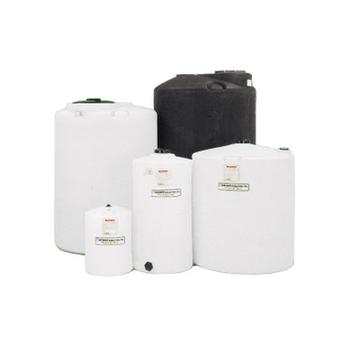 Snyder Industries 400 Gallon Plastic Vertical Chemical Storage Tank in White