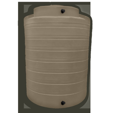 Bushman 4050 Gallon Plastic Vertical Water Storage Tank in Mocha
