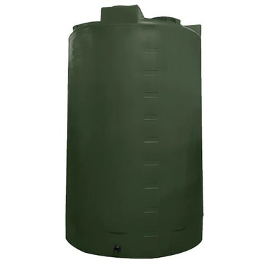 Bushman 5000 Gallon Plastic Vertical Rainwater Harvesting Tank in Dark Green
