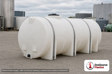 Snyder Industries 750 Gallon Plastic Horizontal Leg Tank with Securing Hoops