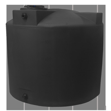 Bushman 1000 Gallon Plastic Vertical Water Storage Tank in Black